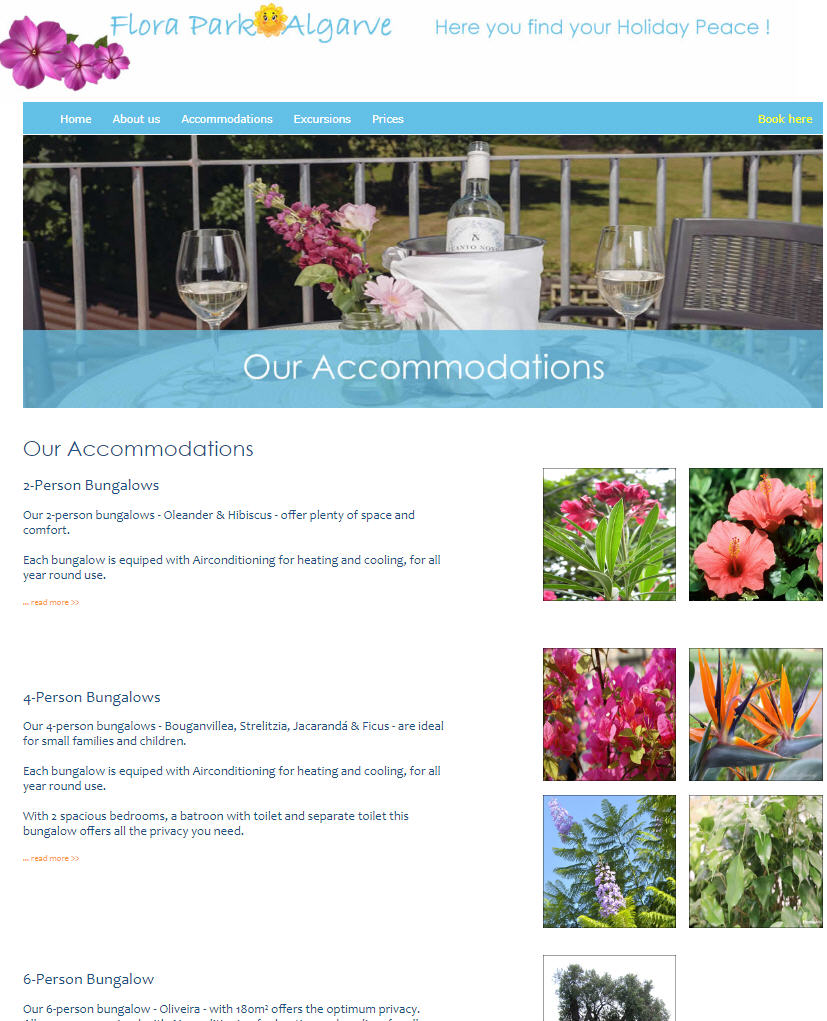 Flora Park Algarve Bungalows | 2-persons, 4-persons, 6-persons Flora Park Algarve